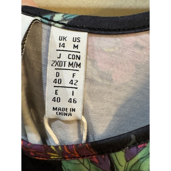 Adidas Originals "Poisonous Garden" floral print tank dress Size Medium Bodycon - Picture 5 of 13